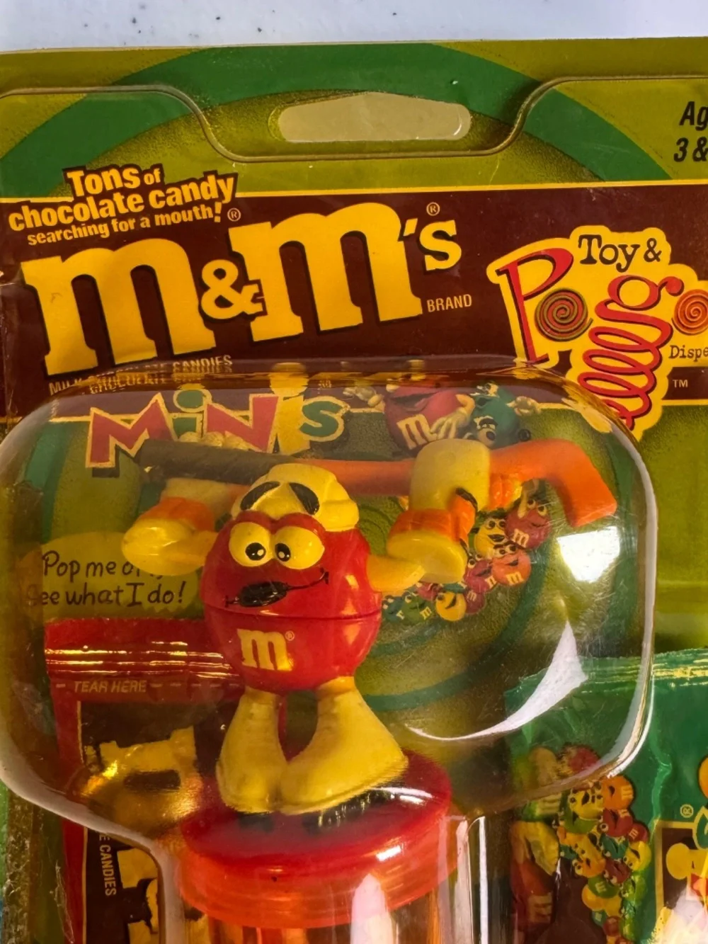 Vtg M&M's Minis Pogo Dispenser Bundle Set of 4 Biker Hockey Basketball & Soccer
